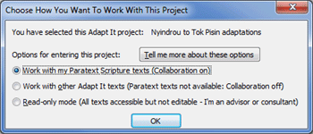 Choose how you want to work with this project